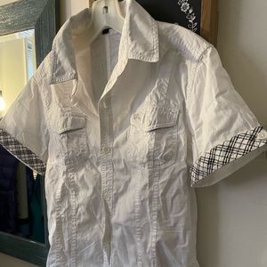 Burberry  blue label button up  medium white shirt
